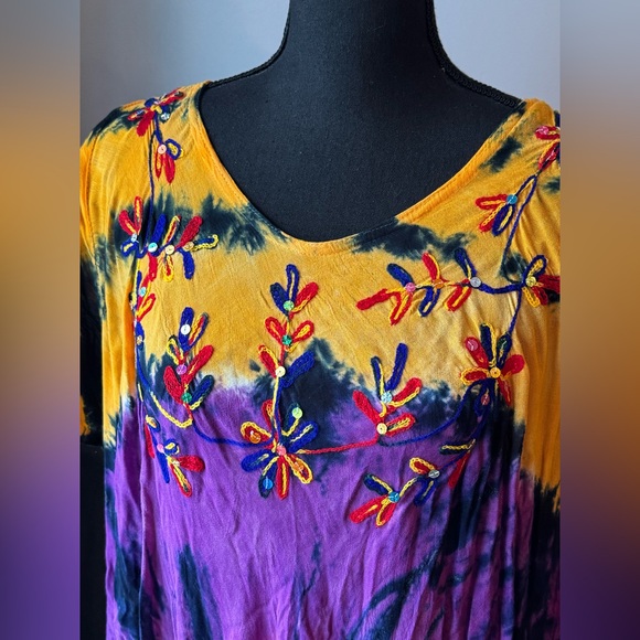 Riviera Sun one size plus tie dye dress nwt - Picture 3 of 8